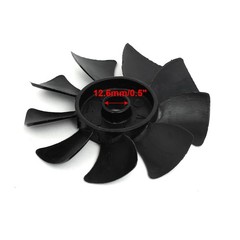 550W/750W 115mm Dia 9 Vane Air Compressor Replacement Fan Black
