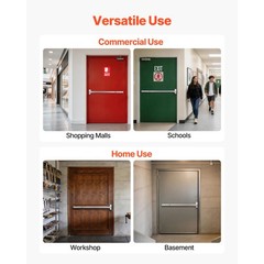 Uimoso Push Bar Panic Exit Device for Doors with Exterior Lever, 41″