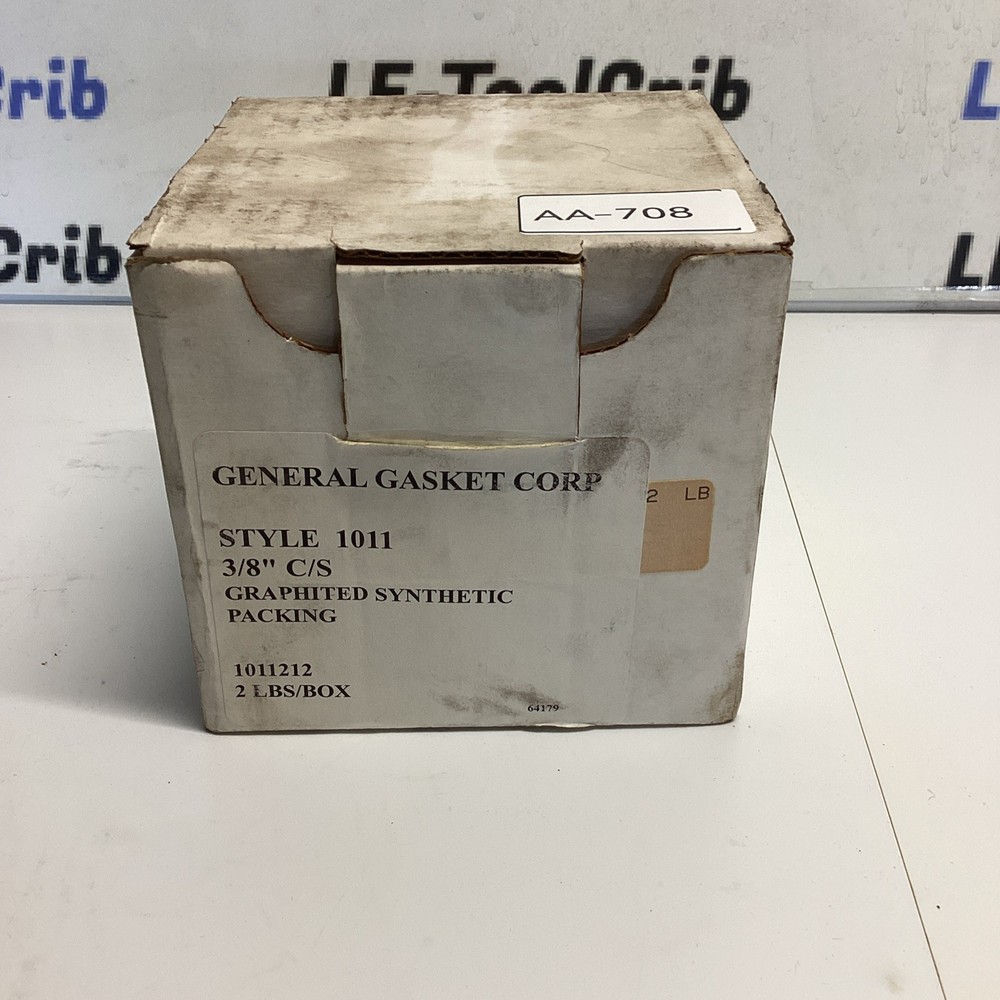 General Gasket CORP Style 1011 3/8” Graphited Synthetic Packing 2lbs/Box AA-708
