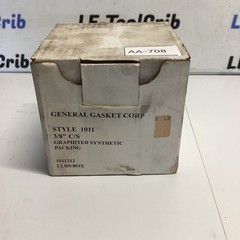 General Gasket CORP Style 1011 3/8” Graphited Synthetic Packing 2lbs/Box AA-708