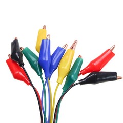 Copper Alligator Clips to Breadboard Jumper Wires Flexible Silicone