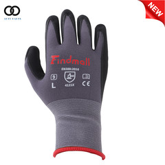 3 Pairs Work Gloves L-Size MicroFoam Nitrile Coated Knit Nylon Gloves