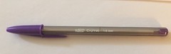 Lot of 8 PURPLE Bic Cristal Ballpoint Pens 1.6mm, Xtra-Bold