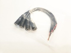 5-Pack Female DC Power Cable Wire 5.5×2.5mm Pigtail Barrel Jack Plug 22AWG 8″