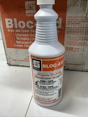 Box of 12 Spartan Chemical Bloc-Acid 7380-03 Drain/Sewer Cleaner. X-961s
