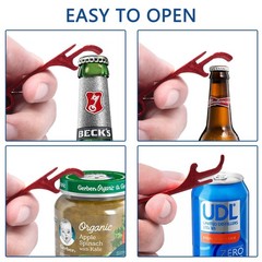 Litoexpe 16Pcs Colorful Beer Bottle Openers Premium Metal Keychain