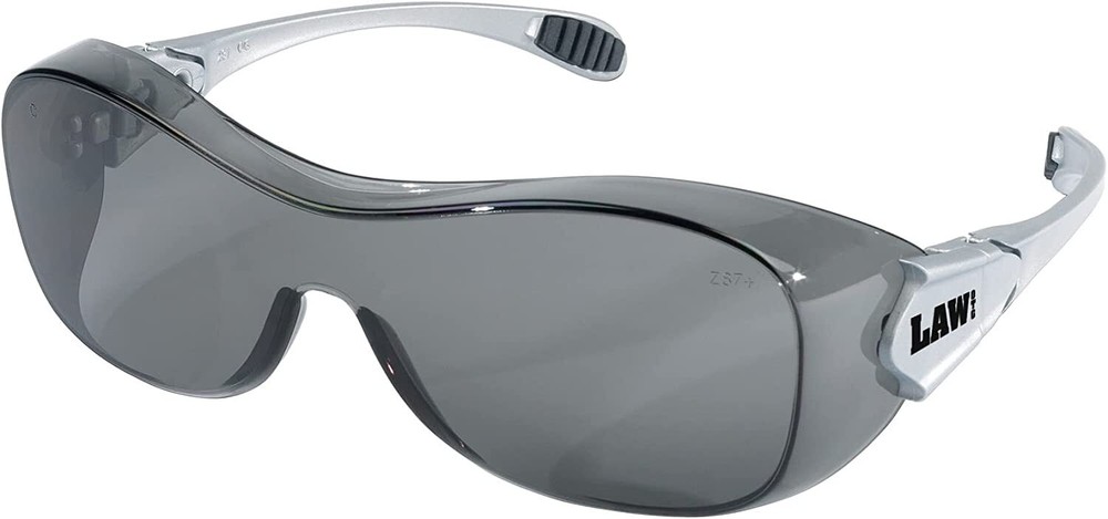 MCR Crews OG112AF Law OTG Over The Glass Safety Gray Lens 1, 10, 24, or 48 Pairs