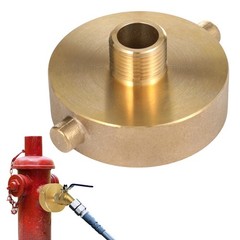 Brass Fire Hydrant Hose Adapter, 2-1/2″ NST/NH Female to 3/4″ GHT Male Fire H…