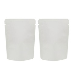 100PCS White Natural Kraft Mylar Foil Open Fill Sample Snack Packet Storage Bags
