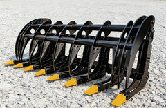 72” Root Rake Clam Grapple Attachment Bobcat Skid Steer Tractor Quick Attach