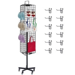 NectaCol 30 Packs 6″ Metal Grid Wall Hooks, Standard Gridwall 6 Inch, Black