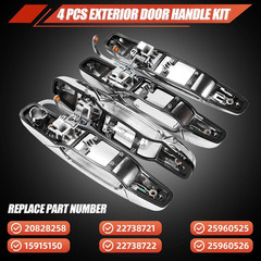 Rear Left Driver Exterior Chrome Door Handle 2007-2014 Silverado Tahoe Yukon 227