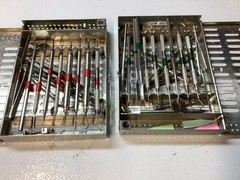 2 – DENTAL STERILIZATION CASSETTES WITH INSTRUMENTS USED