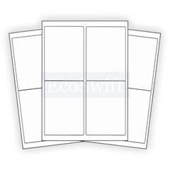 (4) 4 x 5 EcoSwift Laser/Ink Address Shipping Adhesive Labels 4 per sheet