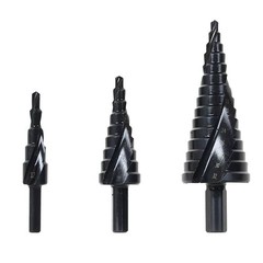 3Pcs/Set HSS Step Drill Bit Set Large Cone Titanium Bit Metal Hole Cutter
