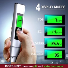 2025 All-New 4 in 1 Tds Meter Digital Water Tester – Meter, White