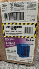QTY 100 Carlon 22.5 Cu In 1-Gang New Work PVC Switch/Outlet Wall Electrical Box