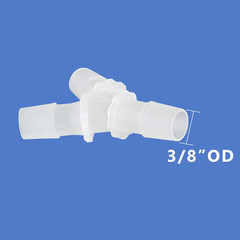 3/8″ Hose Barb Fitting Equal Barbed Y Shaped 3 Way Plastic Joint Splicer Mender