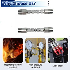 2 Hydraulic Hose Repair Kits 1/2 ID 2-Wire Hose Reusable Field Repair Fitting