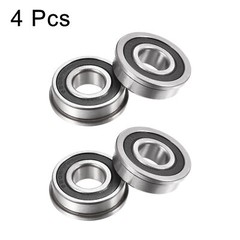 4Pack F6202-2RS 15mmx35mmx11mm Flange Ball Bearing Both Side Sealed Chrome Steel