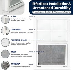 2 Pack Shed Windows,12″ x 18″ Small Sliding Windows,Flush Mount Windows with …