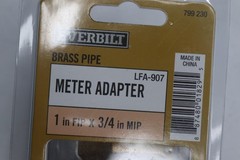 1 in. FIP x 3/4 in. MIP Brass Meter Spud Fitting