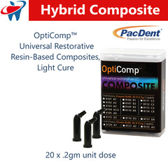 Dental PacDent OptiComp Universal Restorative Resin Hybrid Composite, Unidose