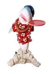 New Poolside Shark Butler 3ft Bar Indoor Outdoor Restaurant Statue Display Prop