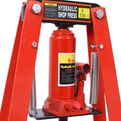 6 Ton Hydraulic Shop Press, Bench/Floor A-Frame with Plates Safety Valve