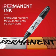 Sharpie Permanent Markers, Chisel Tip, Black, 12 Count – Home, School, Office Su