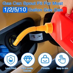 6X Replacement Gas Can Spout Kit Nozzle Vent For Plastic Gas Cans Old Style Cap