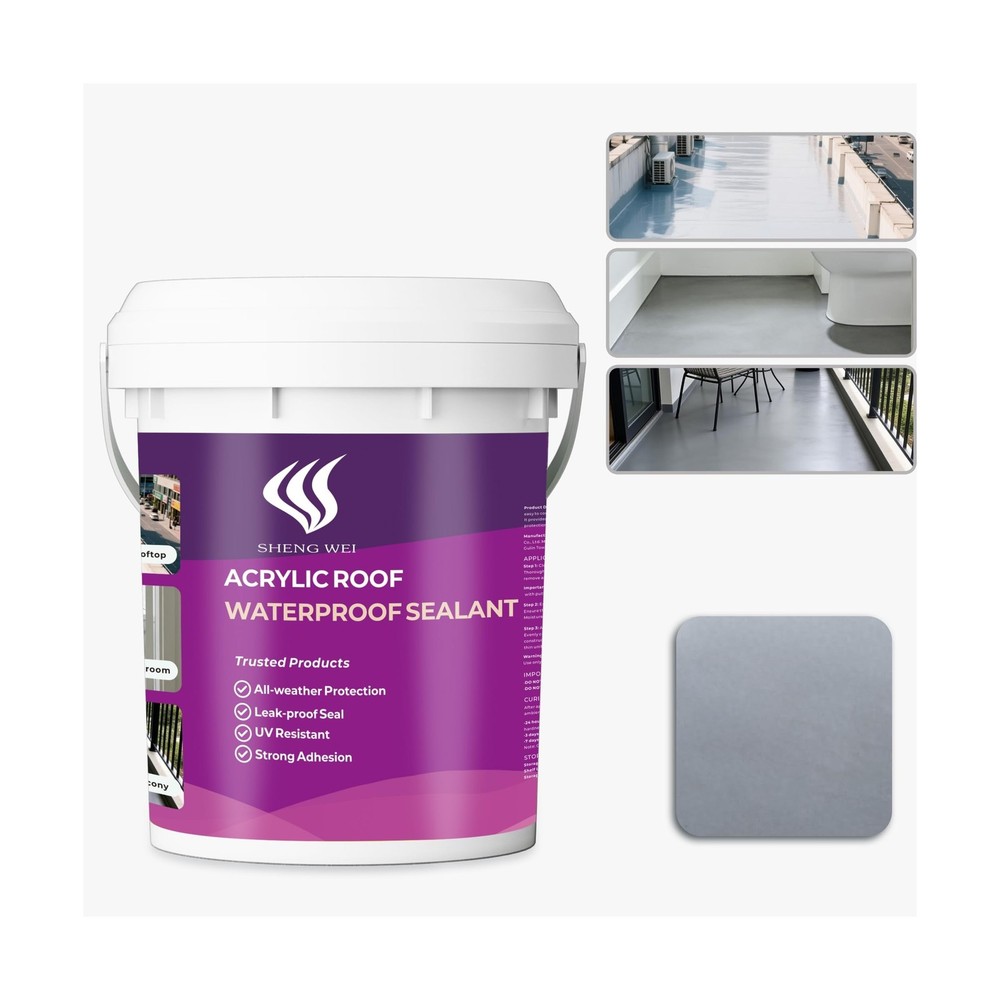 Waterproof Sealant, Grey, 3 Gallon, Interior/Exterior Roof & Basement,Coverag…