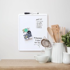 Compact 11″ x 14″ Magnetic Whiteboard with Modern Frame – For Home & Office