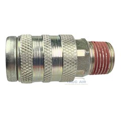 2 PC Industrial M style Air Compressor Quick Connect Coupler 3/8″ NPT Male Steel