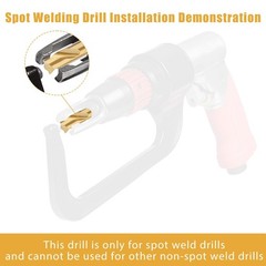 5pcs Spot Weld Drill Bit, 5/16in/8mm High Speed Steel 5/16in, Gold, Silver