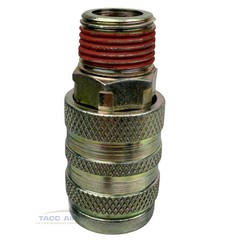 2 PC Industrial M style Air Compressor Quick Connect Coupler 3/8″ NPT Male Steel