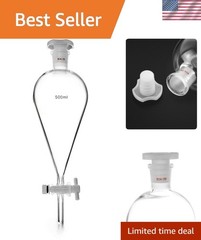 500ml Separating Funnel with 24/29 Joints and PTFE Plug