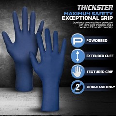 Safety 6604 Thickster X-Large Textured Exam Grade Latex Gloves