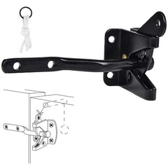 Heavy Duty Gate Hardware Kit,with Self Locking Gate Latch,2 PCS 6inch T-Hinge…