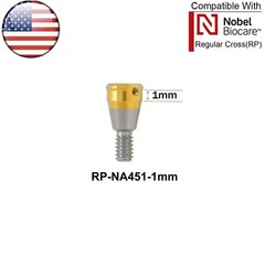 US For Nobel Active Locator Attachment Abutment NP/RP 1-5mm & Male Cap Inserts