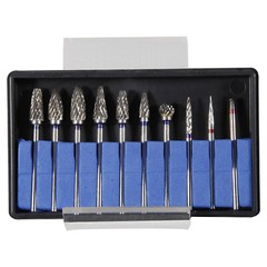 10 Pcs Dental Lab Tungsten Steel Carbide Burs Polishing Bur Drills HP 2.35mm