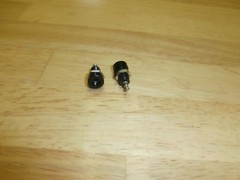 Lot/5 HH Smith 1498 Insulated Chassis Mount Banana Jacks Black,NOS