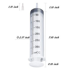 350ml Syringe with Adapter, Plastic Large without Needle for…