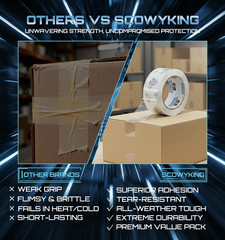 Heavy Duty Packing Tape Refills 36 Pack, 2.7 Mil Clear Packaging Tape, 1.88″ × 6