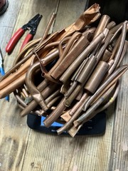 5+ Pounds Of Misc Copper Pipes Recycled For Smelting, Crafting, Machining Etc