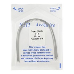 100PCS Dental Orthodontic Niti Arch Wire Natural Form Elastic Round Rectangular