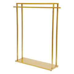 Gold Metal Clothing Display Rack ‎floor Standing Clothes Rack For Clothing Store