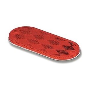 Grote 41032-3 Stick-On Red Oval Reflector