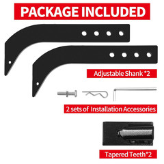Box Blade Shank, 16″ Ripper Shank, Heavy Duty 4 Holes Scarifier Shank with Remov