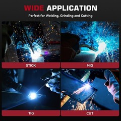 ARCCAPTAIN 130A MIG Welder 3 in 1 Welding Machine Gasless Welder and Free Helmet